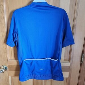 Garneau Mens Cycling Jersey Full Zip Short Sleeve‎ Style: 1042105 Blue Size L/G